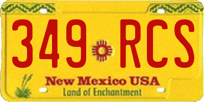 NM license plate 349RCS