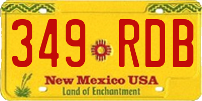 NM license plate 349RDB