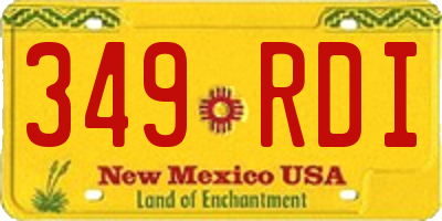 NM license plate 349RDI