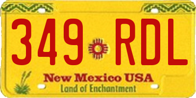 NM license plate 349RDL