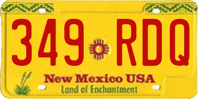 NM license plate 349RDQ