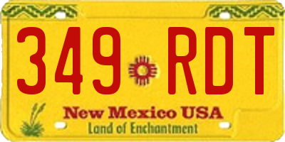 NM license plate 349RDT