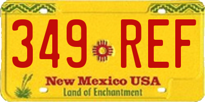 NM license plate 349REF