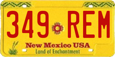 NM license plate 349REM