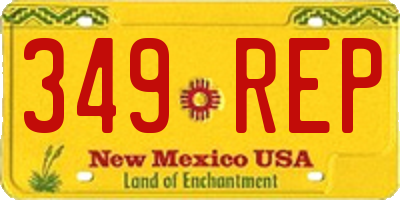 NM license plate 349REP