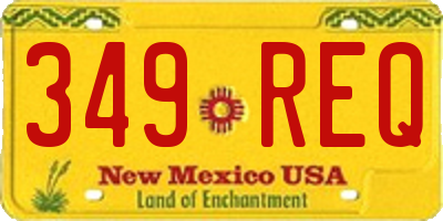 NM license plate 349REQ