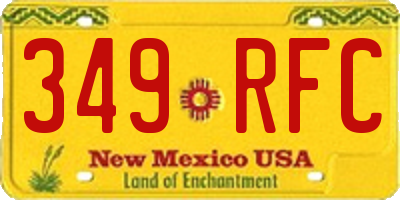 NM license plate 349RFC