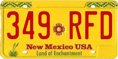 NM license plate 349RFD