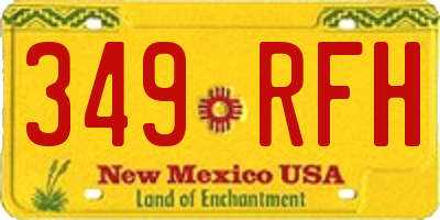 NM license plate 349RFH