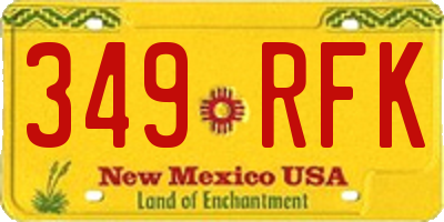 NM license plate 349RFK