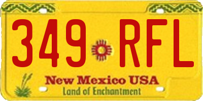 NM license plate 349RFL