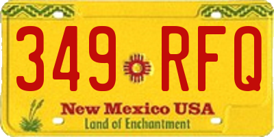 NM license plate 349RFQ