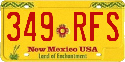 NM license plate 349RFS