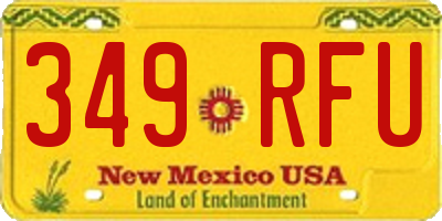 NM license plate 349RFU