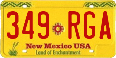 NM license plate 349RGA