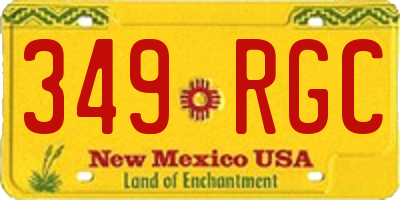 NM license plate 349RGC
