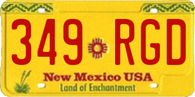 NM license plate 349RGD