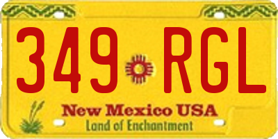 NM license plate 349RGL