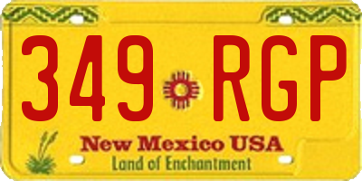 NM license plate 349RGP