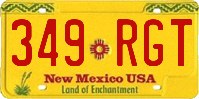 NM license plate 349RGT