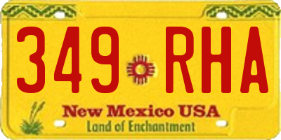 NM license plate 349RHA