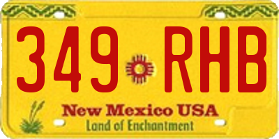 NM license plate 349RHB