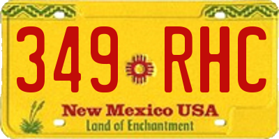 NM license plate 349RHC