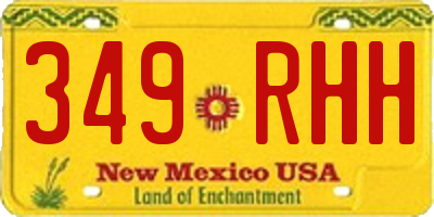 NM license plate 349RHH