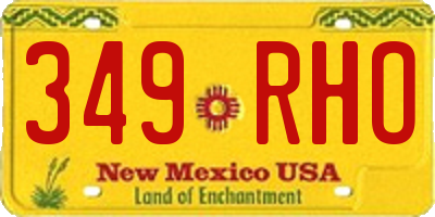 NM license plate 349RHO