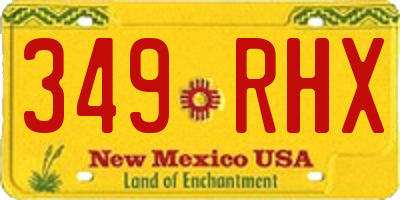 NM license plate 349RHX