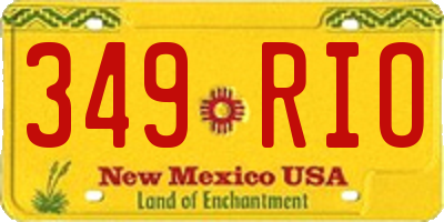 NM license plate 349RIO