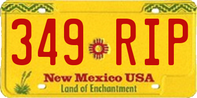 NM license plate 349RIP