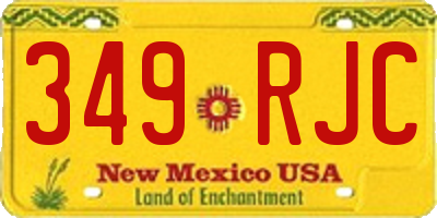 NM license plate 349RJC