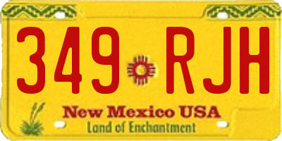 NM license plate 349RJH