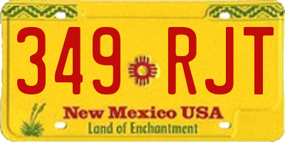 NM license plate 349RJT