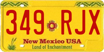 NM license plate 349RJX