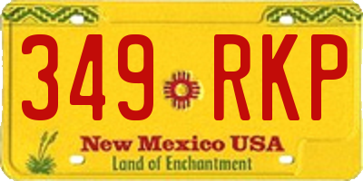 NM license plate 349RKP