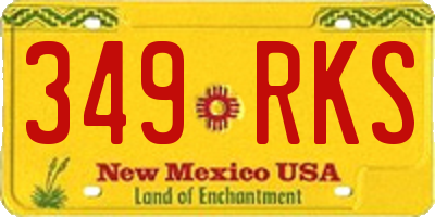 NM license plate 349RKS
