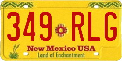 NM license plate 349RLG