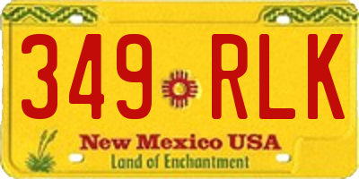 NM license plate 349RLK