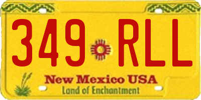 NM license plate 349RLL