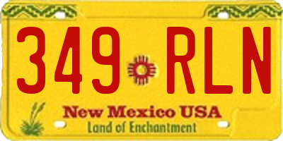 NM license plate 349RLN