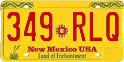NM license plate 349RLQ