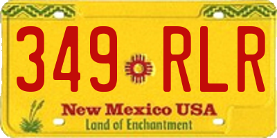 NM license plate 349RLR