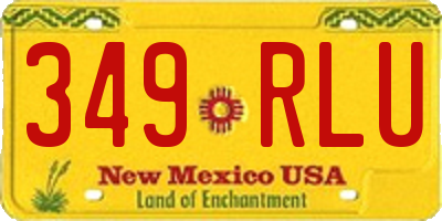 NM license plate 349RLU