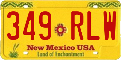 NM license plate 349RLW