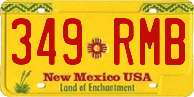 NM license plate 349RMB