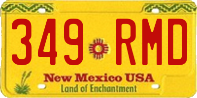 NM license plate 349RMD