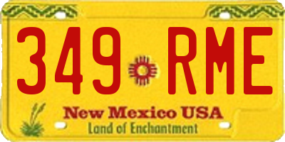 NM license plate 349RME