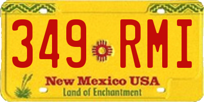 NM license plate 349RMI